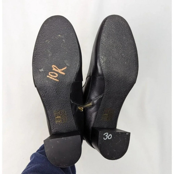 Jack Rogers sz. 11 M Berkley Black Pebble Leather Ankle Boots Booties Classic - Picture 7 of 9